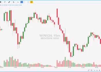 Mini-índice (WINV24) pode seguir em baixa se romper suporte nos 134.725 pontos